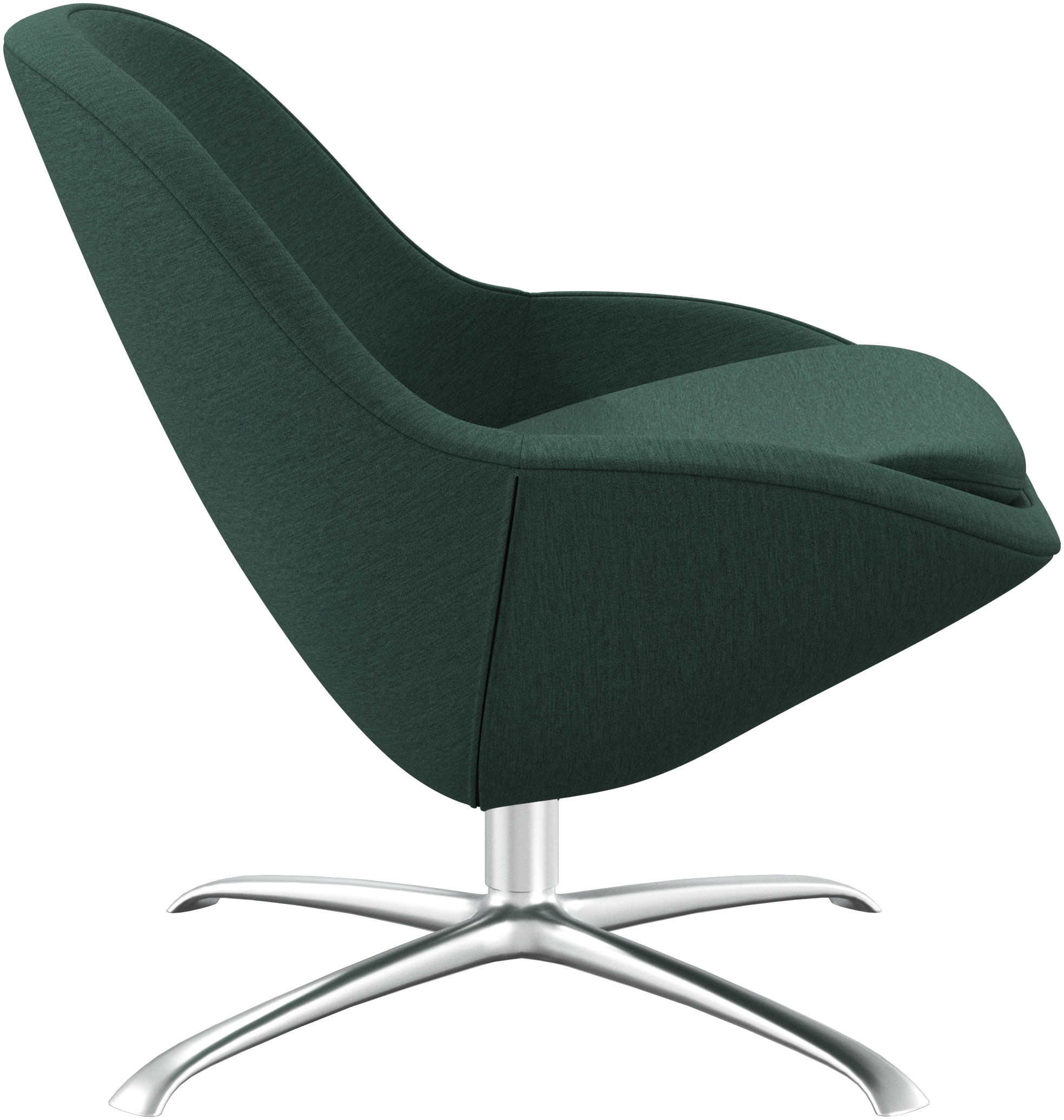 BoConcept Veneto armchair with swivel function - aluminum / green